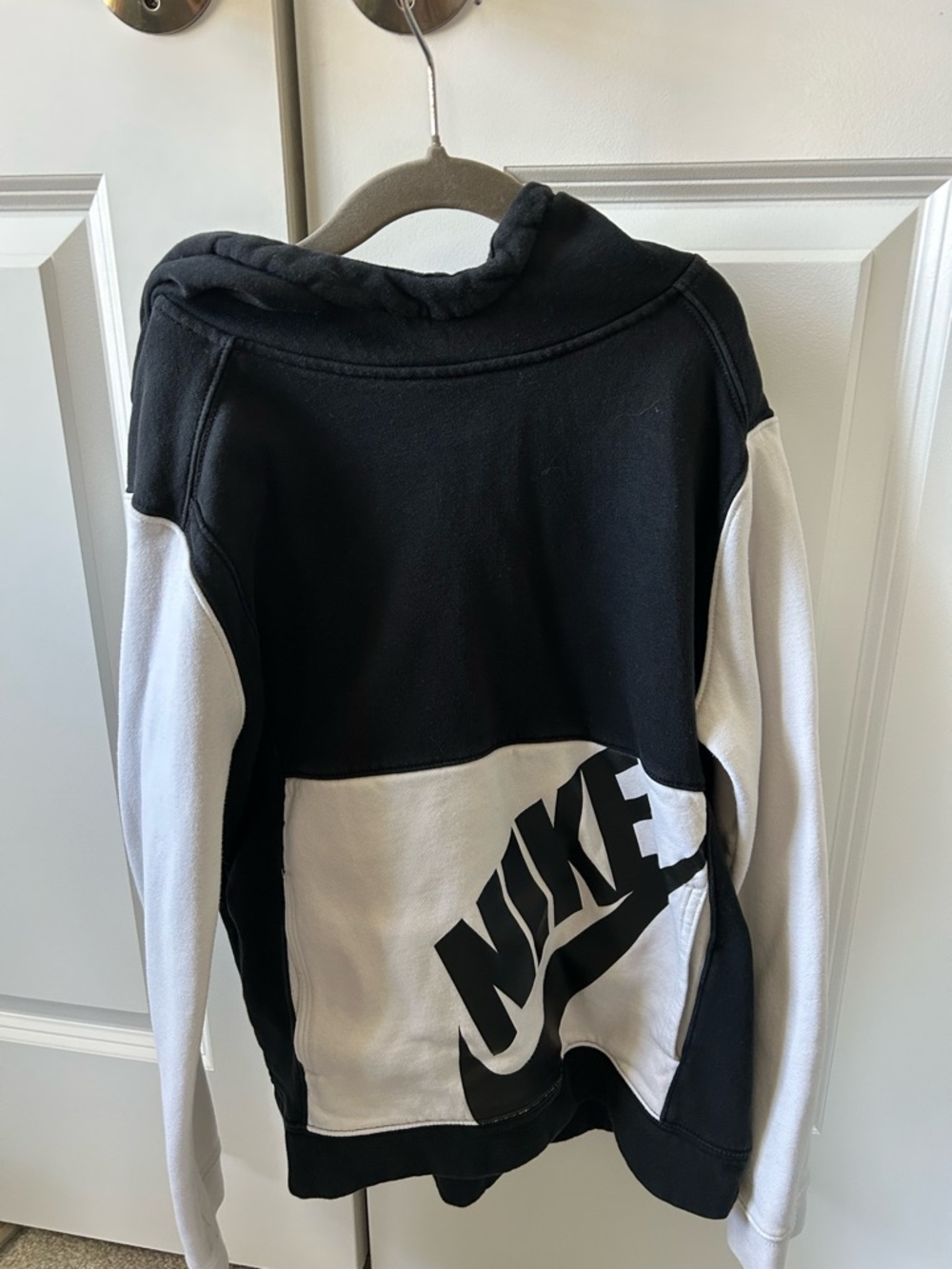 Nike Black & White Logo Pullover Hoodie